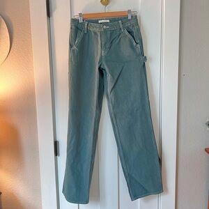 PacSun Hunter Green Straight Leg Utility Jeans Women’s 25